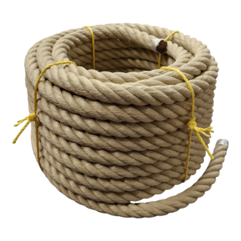 Kunsthanfseil, PP-Spinnfaser-Seil nach DIN 83329 (Form B), gedreht, verschiedene Durchmesser (6 - 50 mm), natur/beige